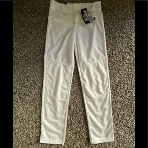 White youth Under Armour baseball pants